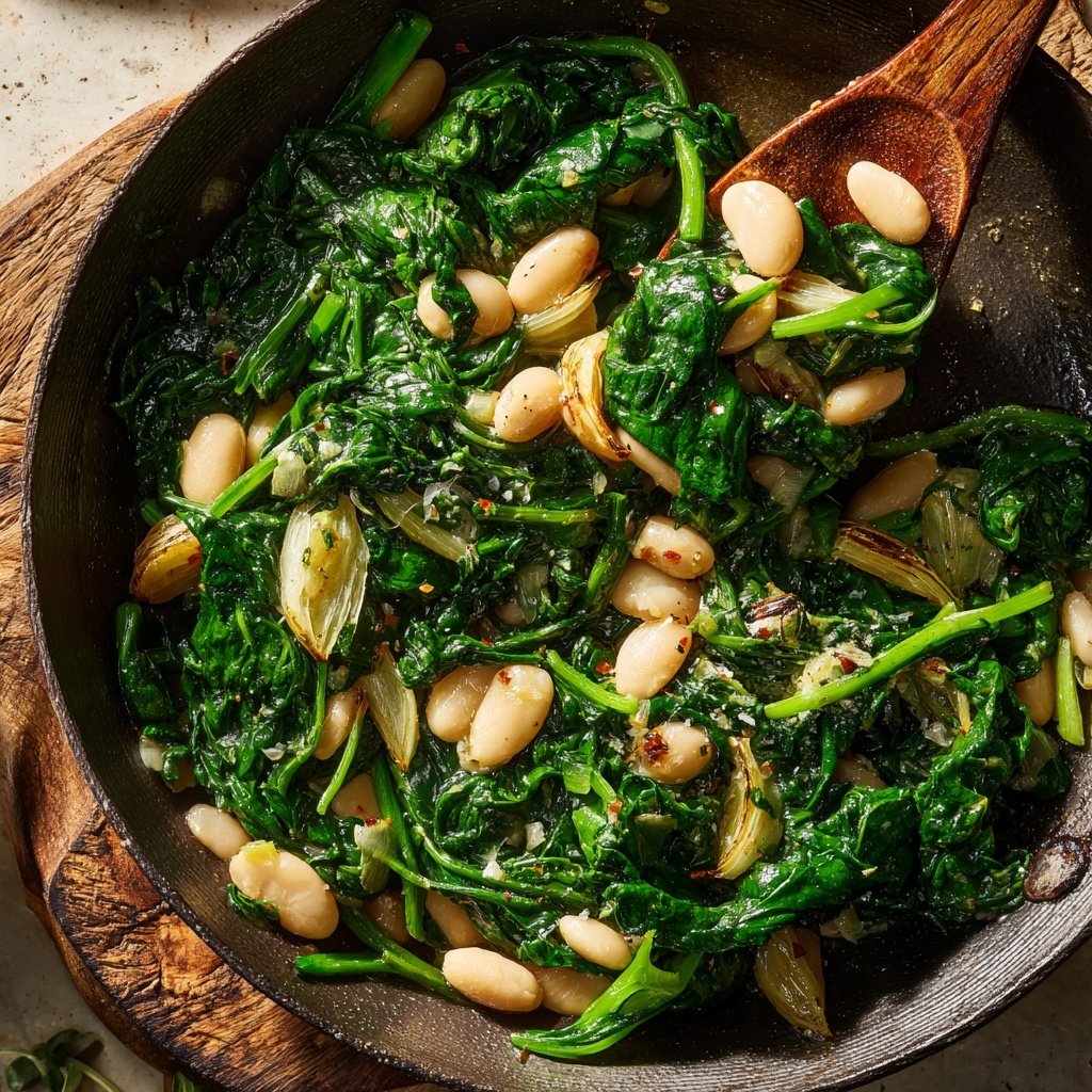Spinach White Bean Garlic Sauté