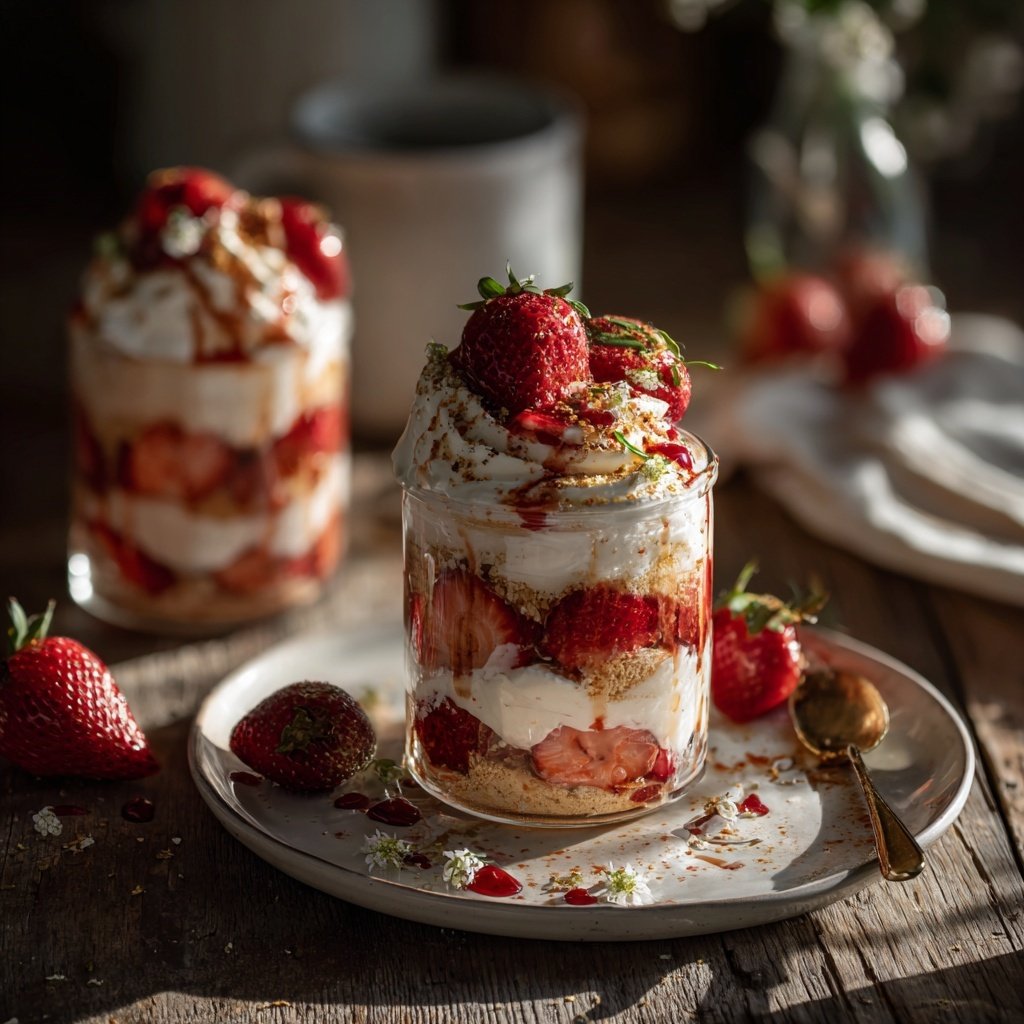 Strawberry Cream Parfait Cups