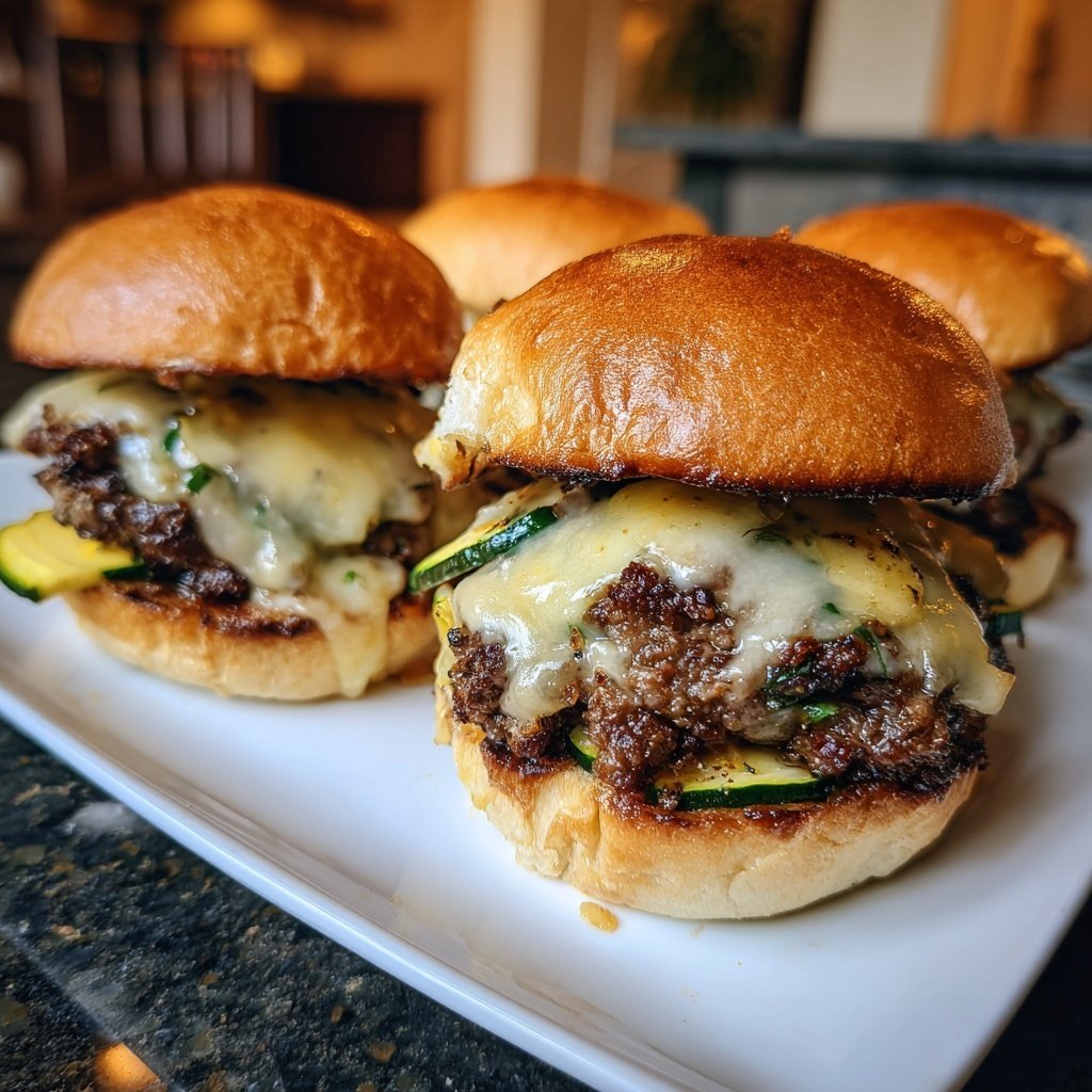 Sliders with Grilled Zucchini