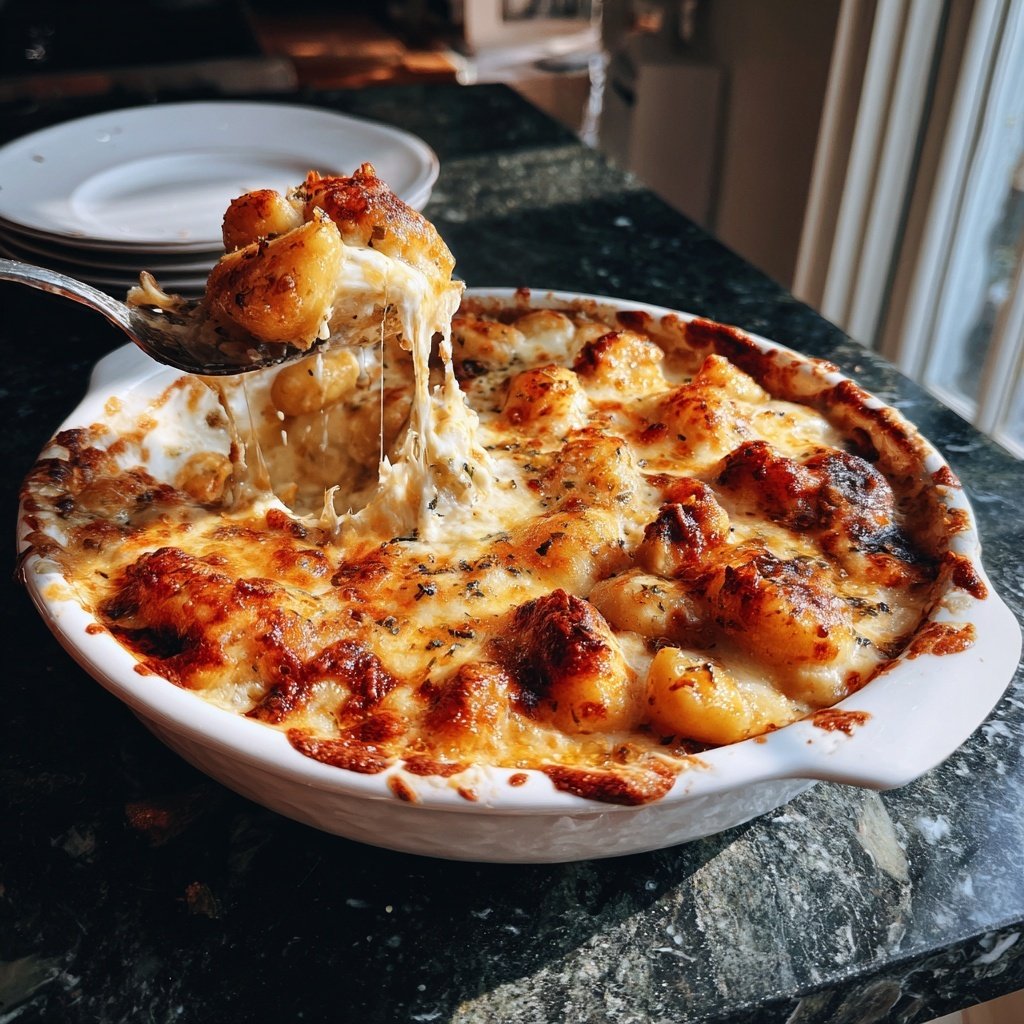 Romantic Baked Gnocchi with Burrata