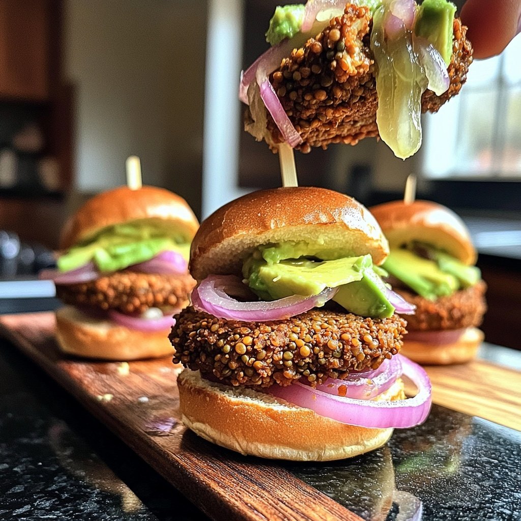 Sliders with Spicy Lentil Patties
