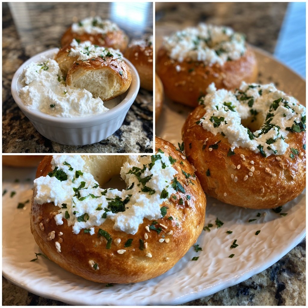 Air Fryer Bagels With Yogurt