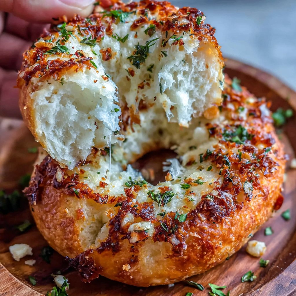 Air Fryer Garlic Herb Bagels