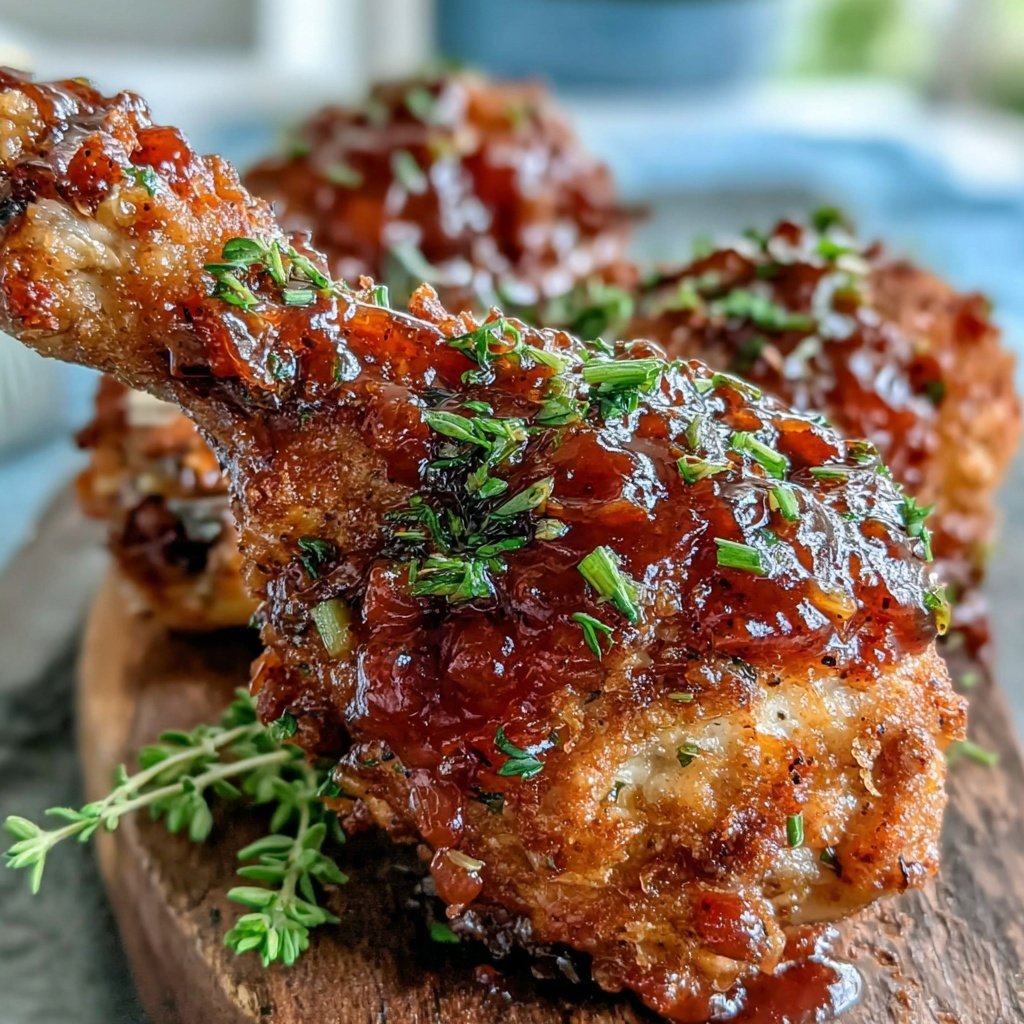Drumstick Chicken With Spicy BBQ Glaze