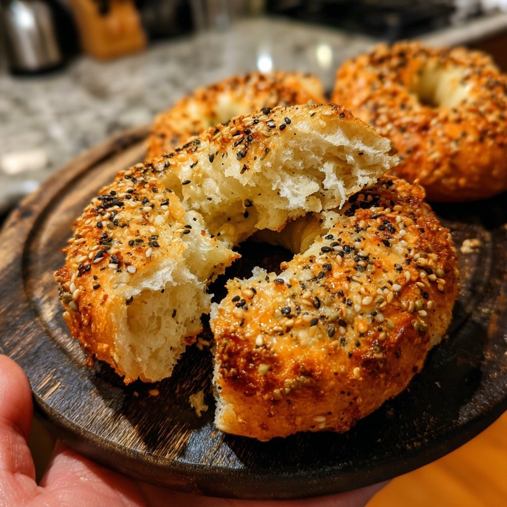Crispy Air Fryer Yogurt Bagels