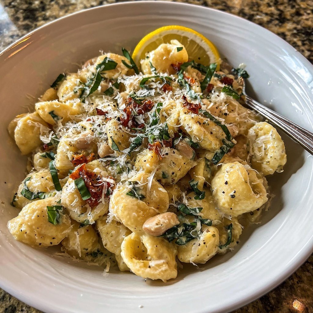 Creamy Lemon White Bean Pasta Bowl