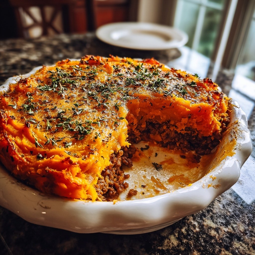 Ground Beef And Sweet Potato Bake