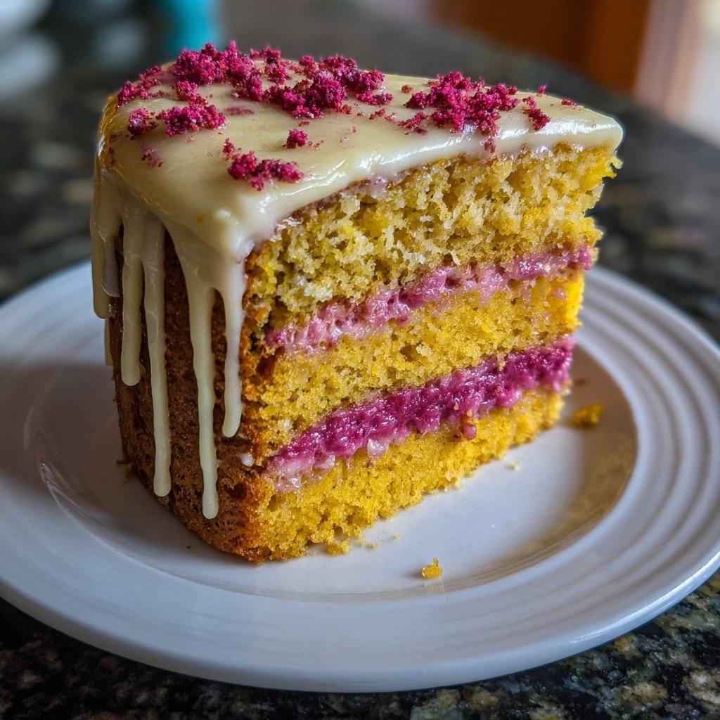 Mini Heart Cake with Coconut Berry Cream