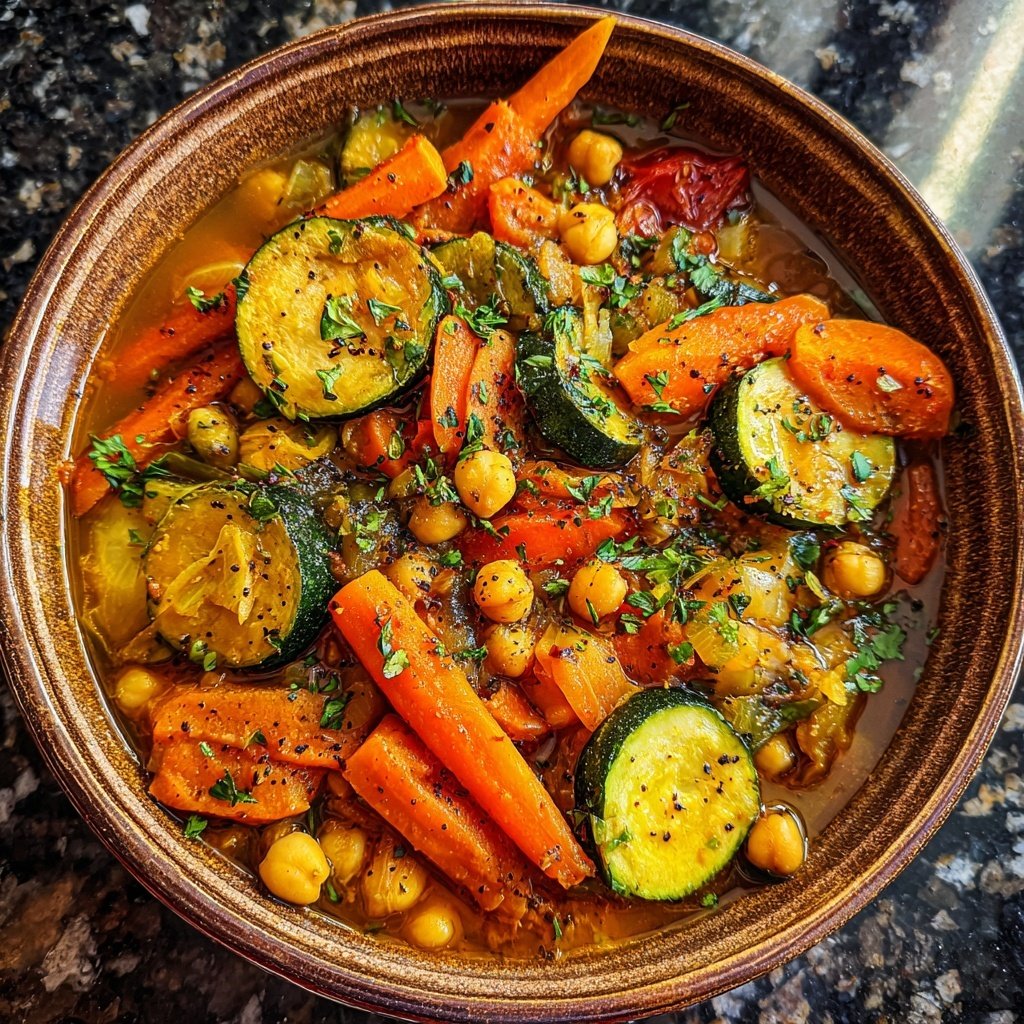 Healthy Crockpot Vegetable Tagine