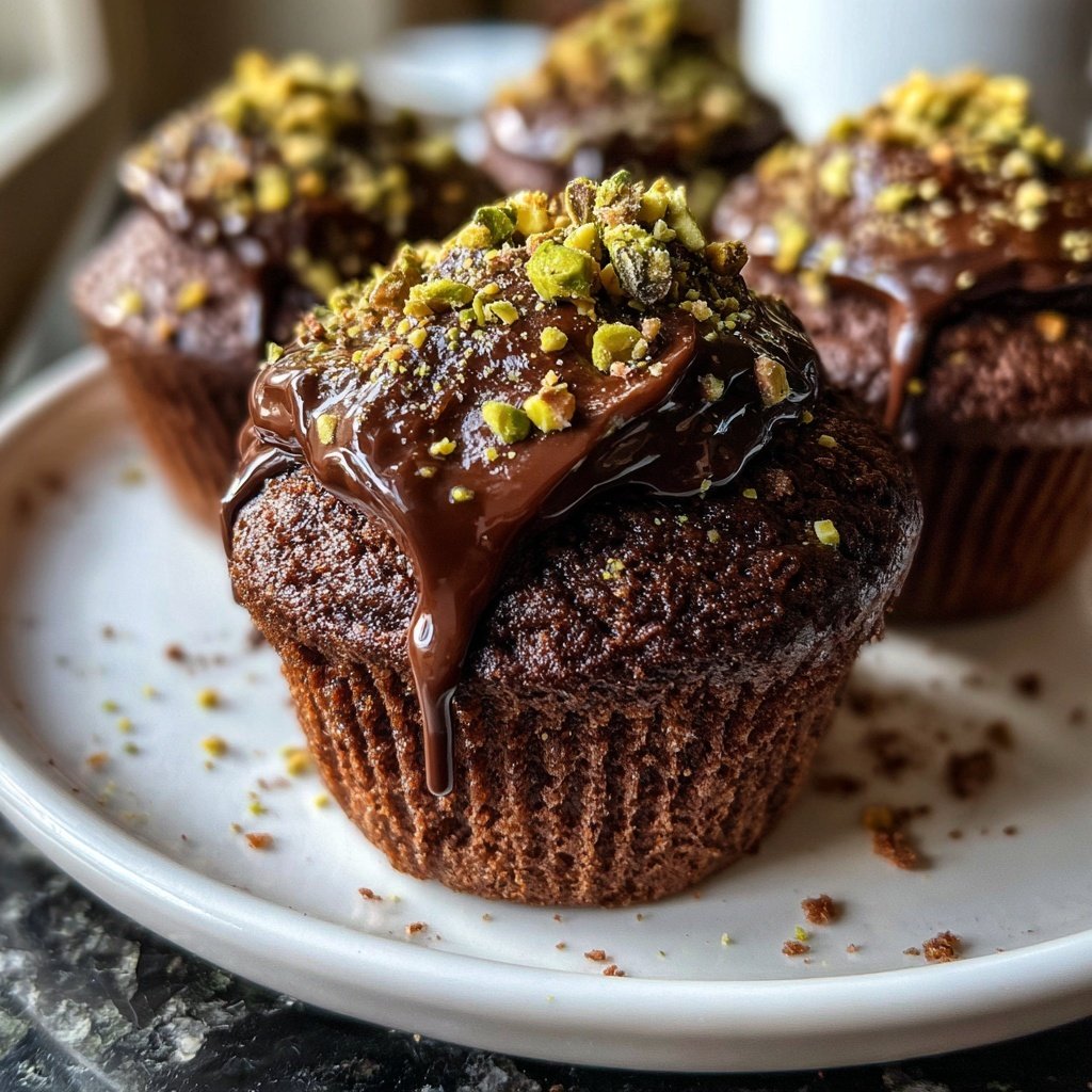 Chocolate Pistachio Cupcakes