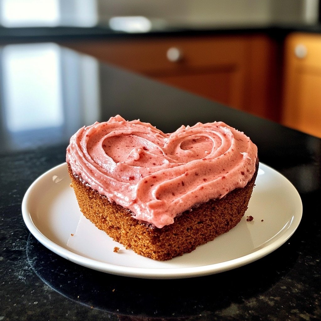 Mini Heart Cake with Strawberry Buttercream