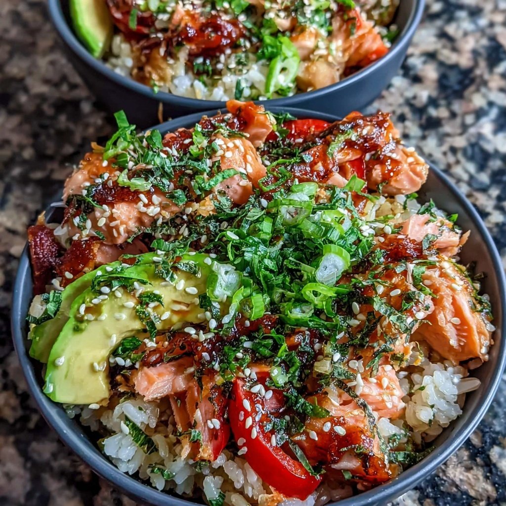 Easy Healthy Salmon Rice Bowl