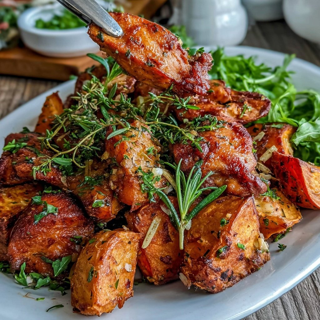 Healthy Chicken And Roasted Sweet Potatoes