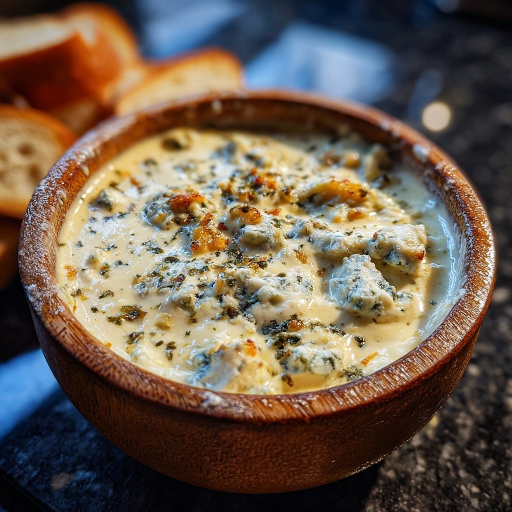 Fondue with Mild Blue Cheese