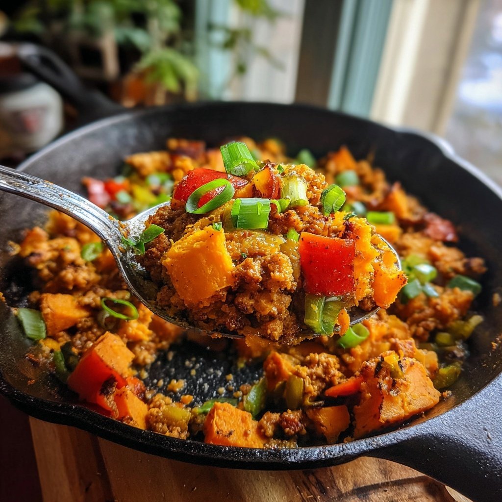 Ground Turkey Sweet Potato Skillet