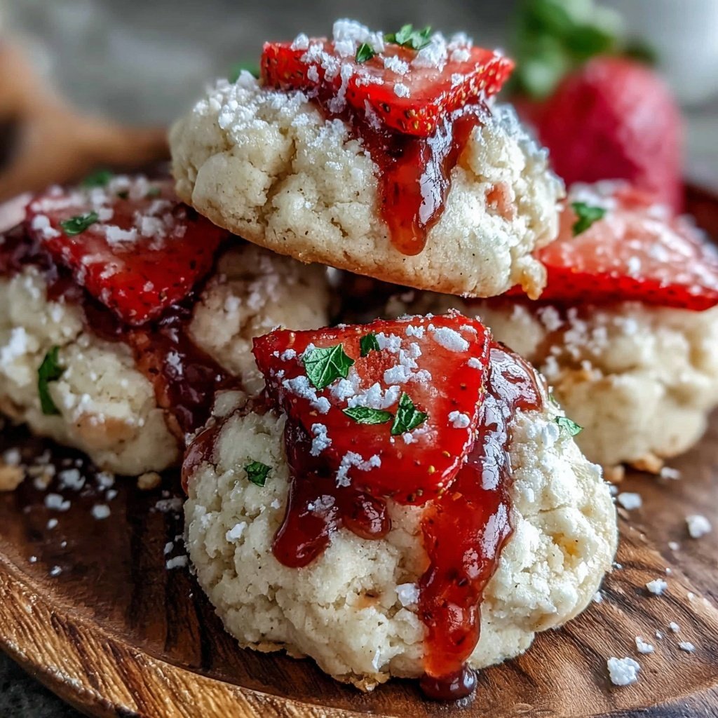 Spring Cookies With Strawberry Glaze