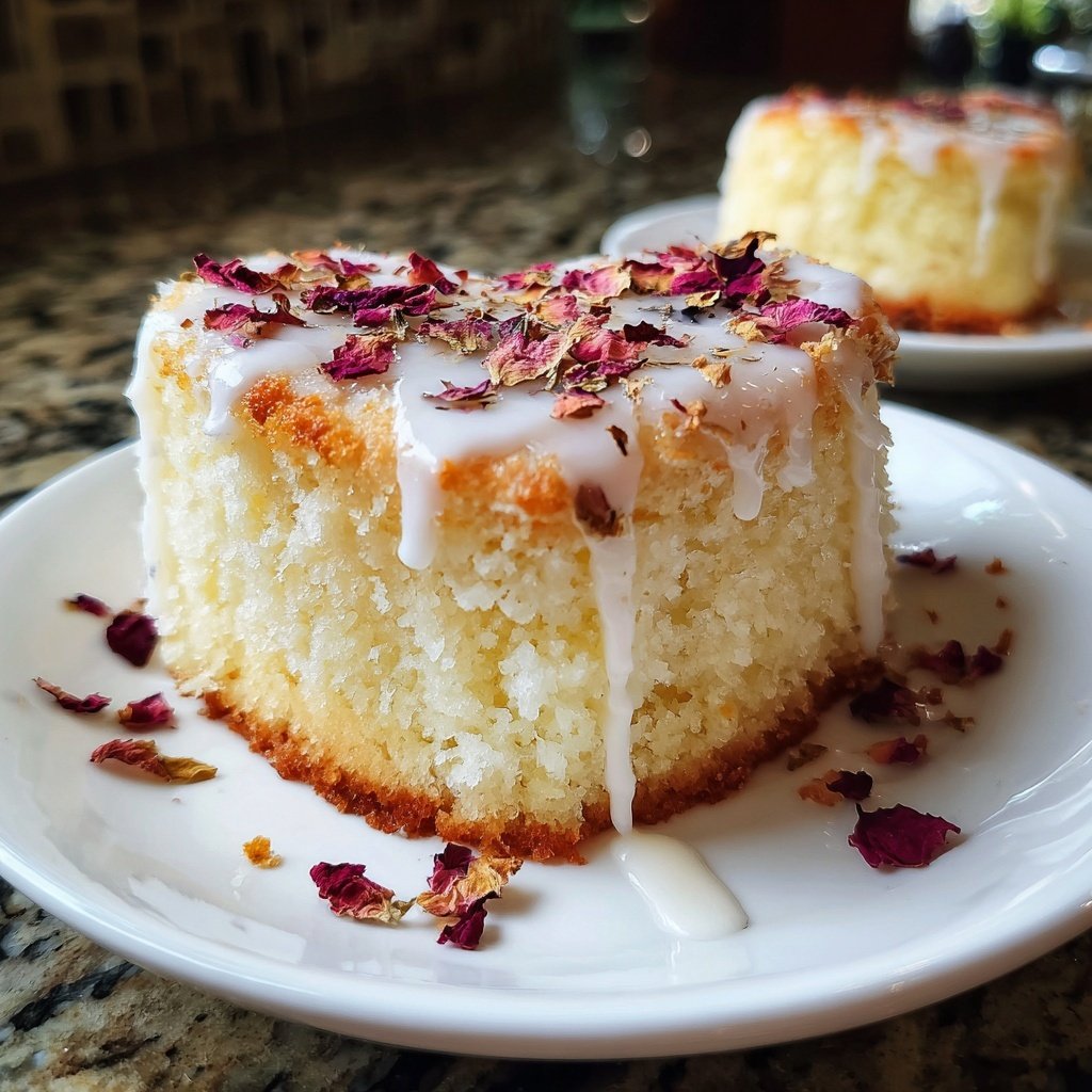 Mini Heart Cake with Rose Flavor